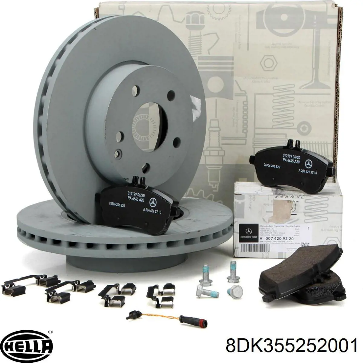 Датчик зносу гальмівних колодок, задній HELLA 8DK355252001 ціна, від 3.63 USD