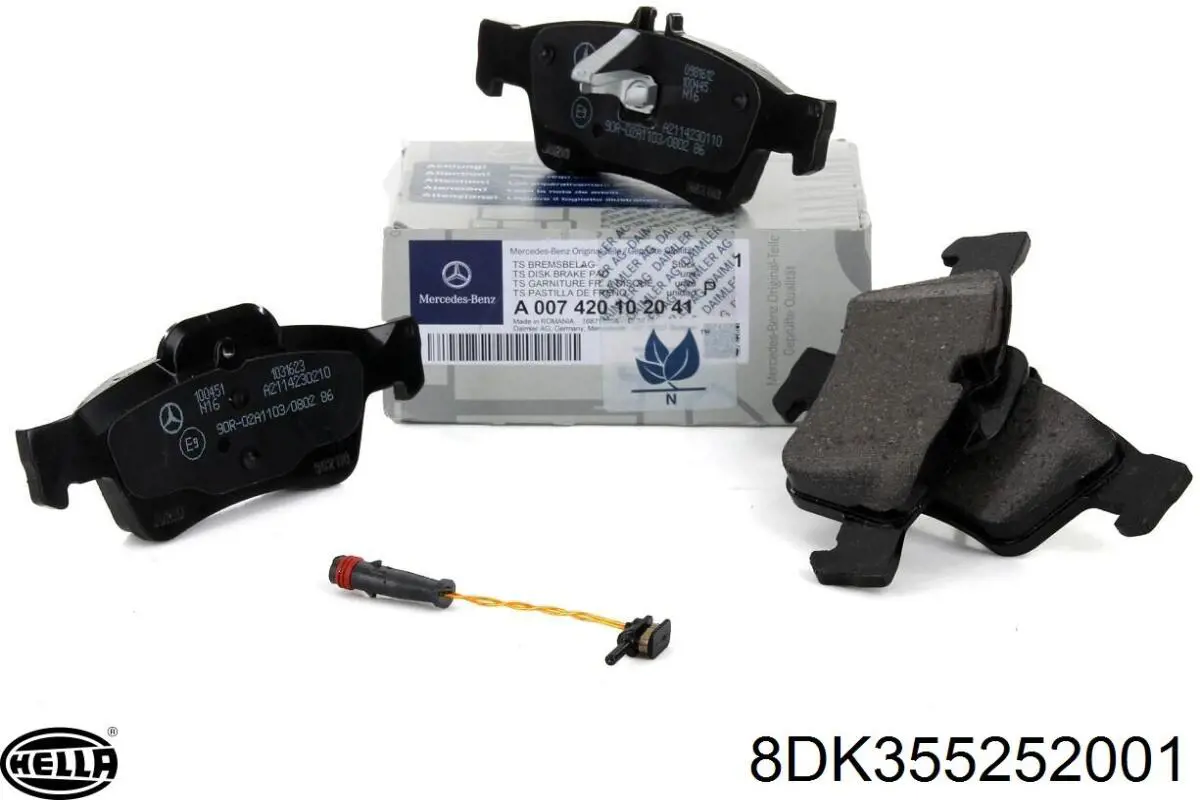 Купити 8DK355252001 HELLA Датчик зносу гальмівних колодок, задній