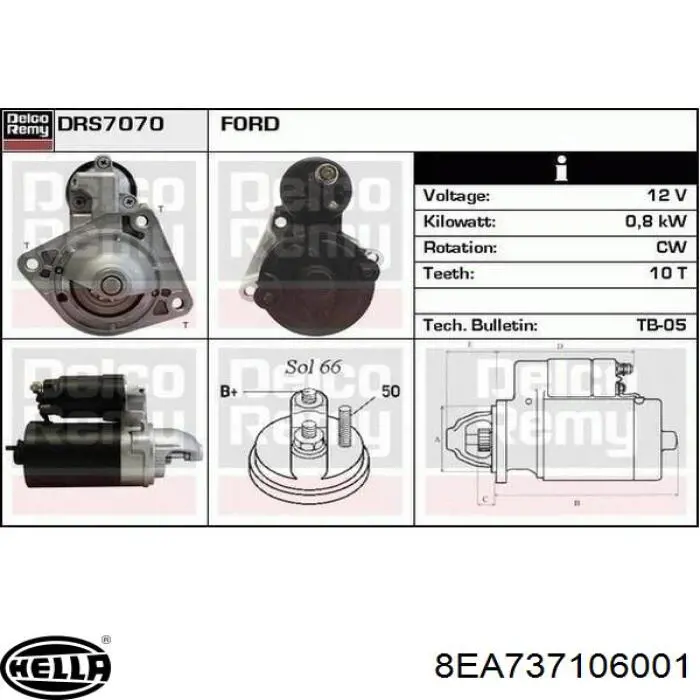0001113010 Ford Стартер двигуна