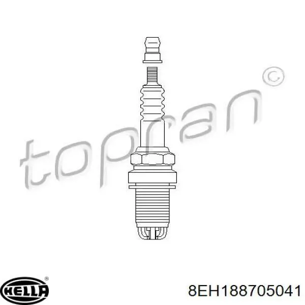 Свічки запалювання 8EH188705041 HELLA
