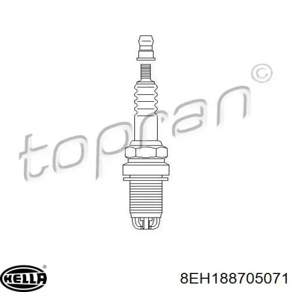 Свічки запалювання 8EH188705071 HELLA