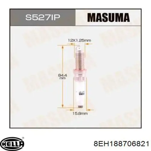 Свічки автомобільні HELLA 8EH188706821 ціна, від 12.74 USD