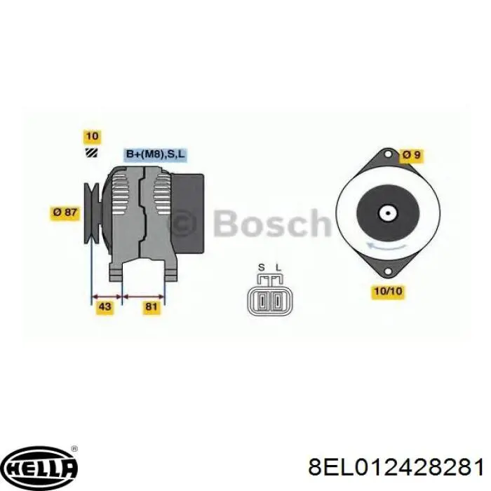 Генератор 0986080430 Bosch