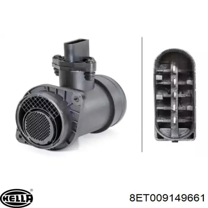 Датчик масової витрати повітря HELLA 8ET009149661 ціна, від 44.34 USD