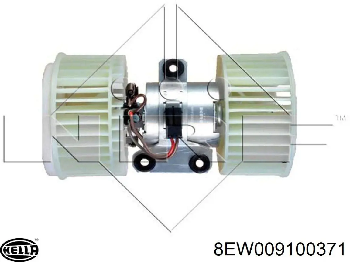 Моторчик пічки HELLA 8EW009100371