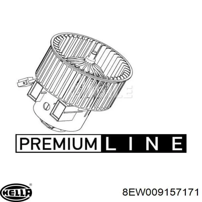 Двигун вентилятора пічки (обігрівача салону) 8EW009157171 HELLA