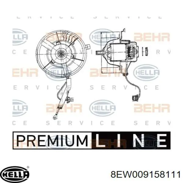 Двигун вентилятора пічки (обігрівача салону) 8EW009158111 HELLA