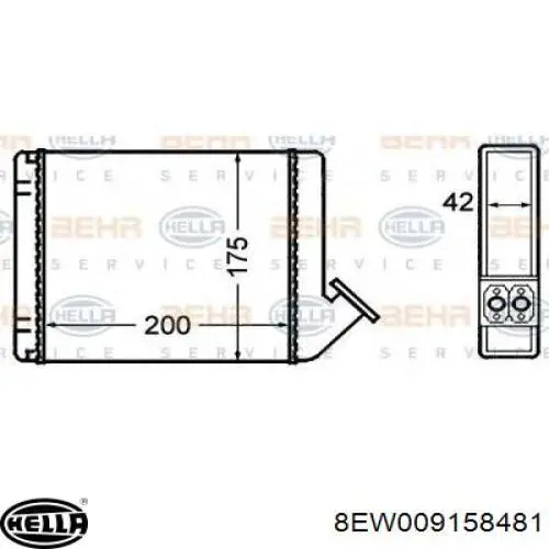 8EW009158481 HELLA Електромотор пічки