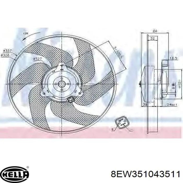 Вентилятор радіатора Mahle Original CFF268000P ціна, від 58.11 USD