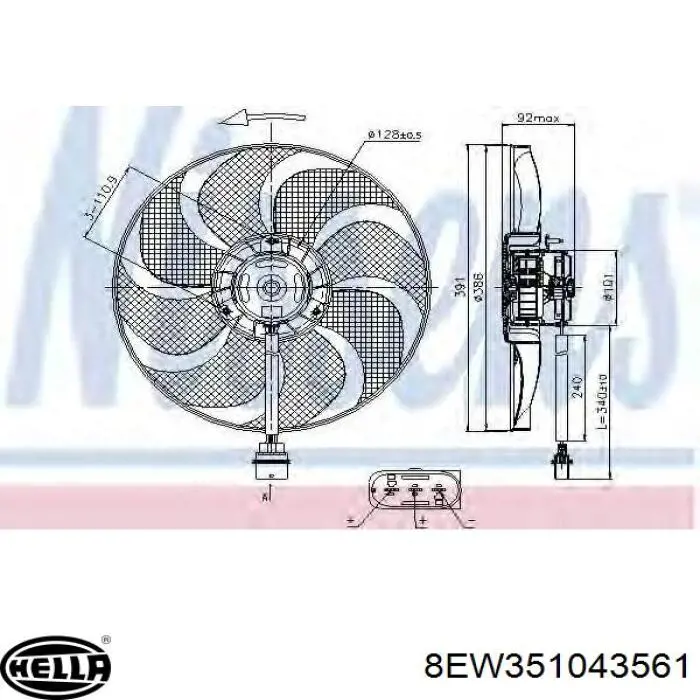 Вентилятор охолодження Mahle Original CFF273000S