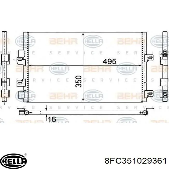 Радіатор кондиціонера 5010514383 Renault (RVI)