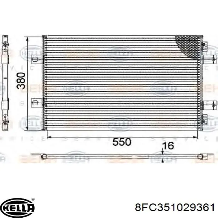 AC830138 Maxgear радіатор кондиціонера