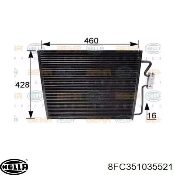 Конденсатор кондиціонера BMW 64538391126 ціна, від 70.75 USD