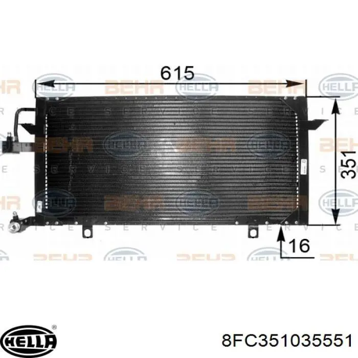 8A0260403AA Market (OEM) радіатор кондиціонера