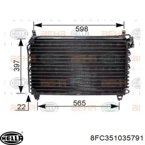 Конденсатор кондиціонера Mercedes A1268301270 ціна, від 750.62 USD