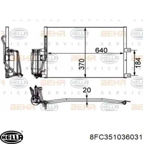 Купити BC210 Magneti Marelli Радіатор системи охолодження кондиціонера