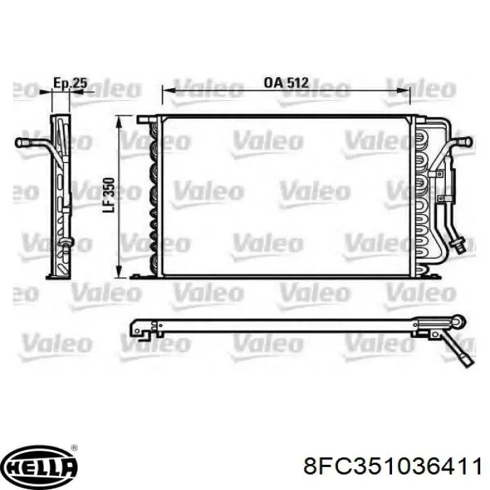 Конденсатор кондиціонера Ford 96FW19710AC ціна, від 75.45 USD