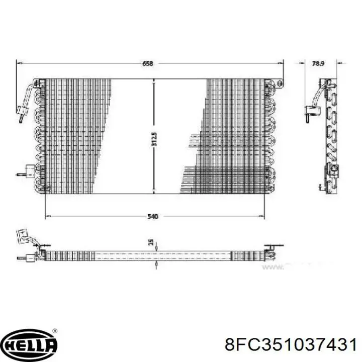 Радіатор кондиціонера FP74K194AV AVA