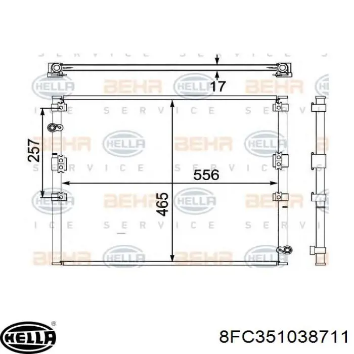 Радіатор охолодження кондиціонера Mahle Original AC258000S