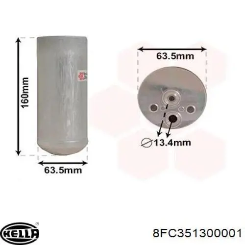Радіатор кондиціонера 8FC351300001 HELLA