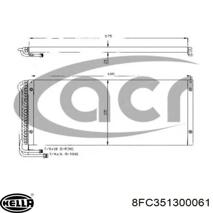 Радіатор кондиціонера KTT110342 Thermotec