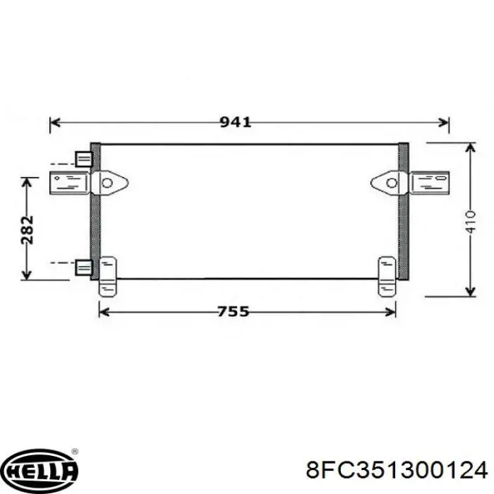 Радіатор кондиціонера AC282000S Mahle Original