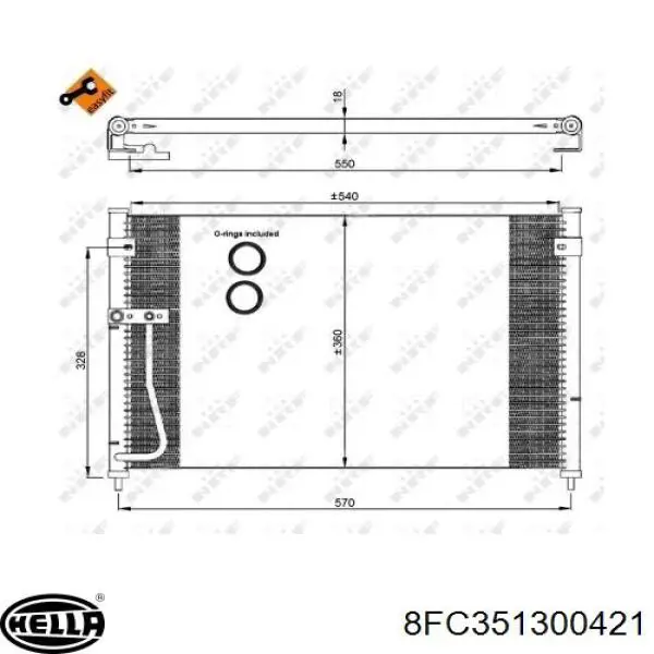 Конденсатор кондиціонера Polcar 4517K8C2 ціна, від 59.33 USD