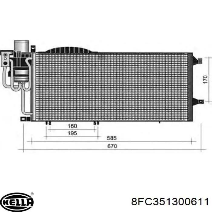 Радіатор охолодження кондиціонера Thermotec KTT110429