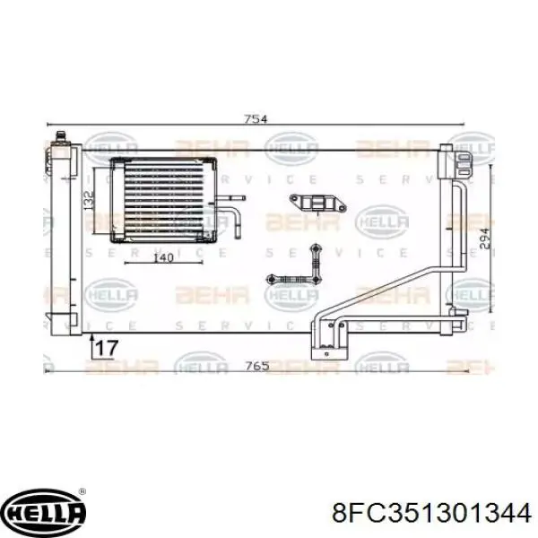 RC94545 Signeda радіатор кондиціонера