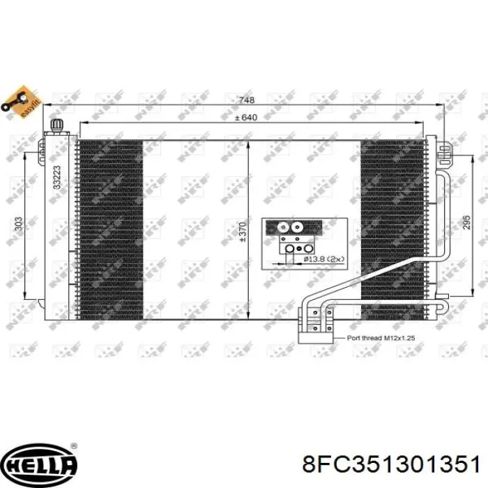 Конденсатор кондиціонера Kemp 77643725 ціна, від 96.48 USD