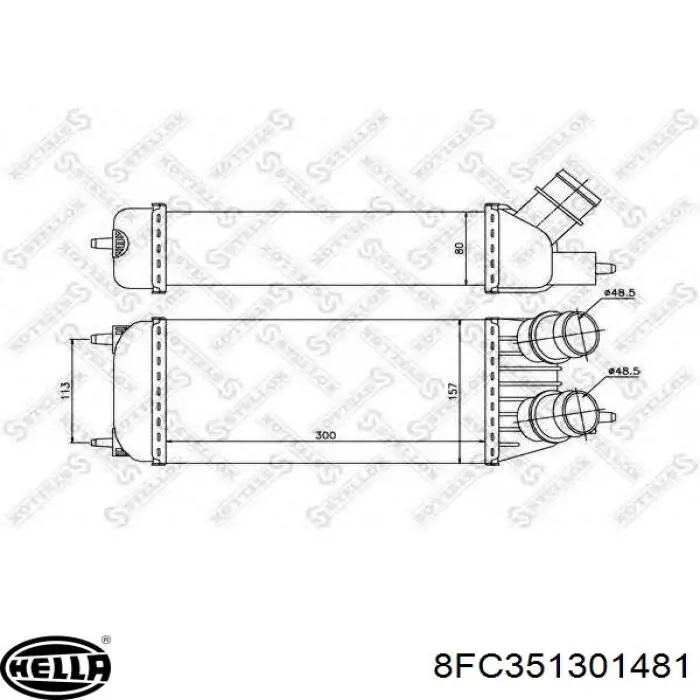 Радіатор кондиціонера A1248300070 Mercedes