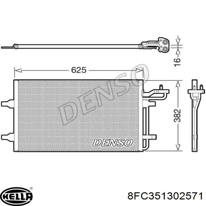 Конденсатор кондиціонера Denso DCN33009 ціна, від 93.50 USD