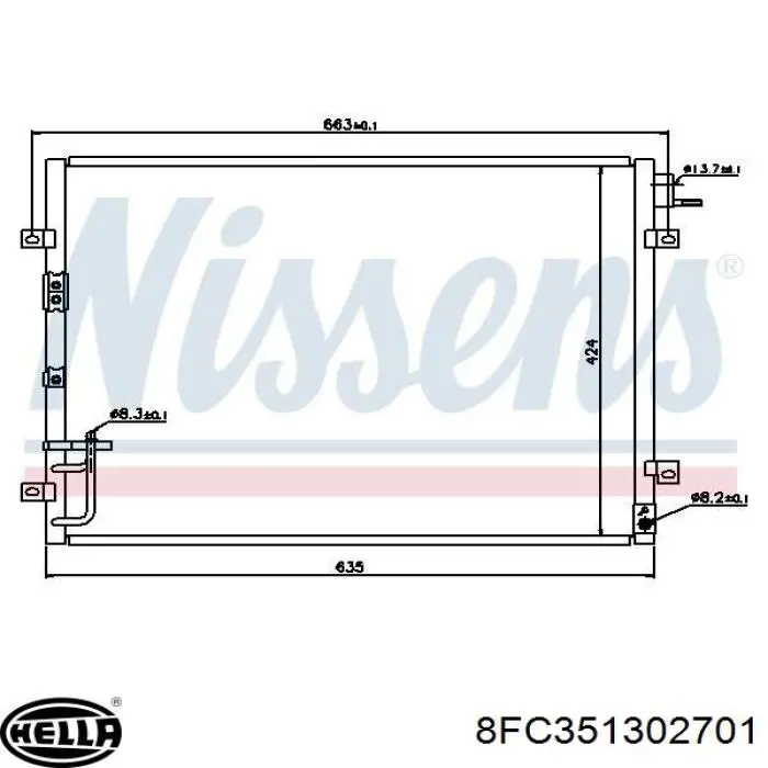 Конденсатор кондиціонера Hyundai/Kia 405834350AS ціна, від 63.70 USD