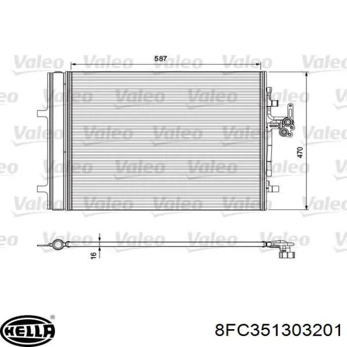 Конденсатор кондиціонера Hart 608055 ціна, від 91.34 USD
