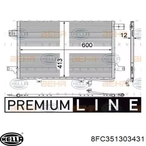 Конденсатор кондиціонера HELLA 8FC351303431 ціна, від 102.95 USD
