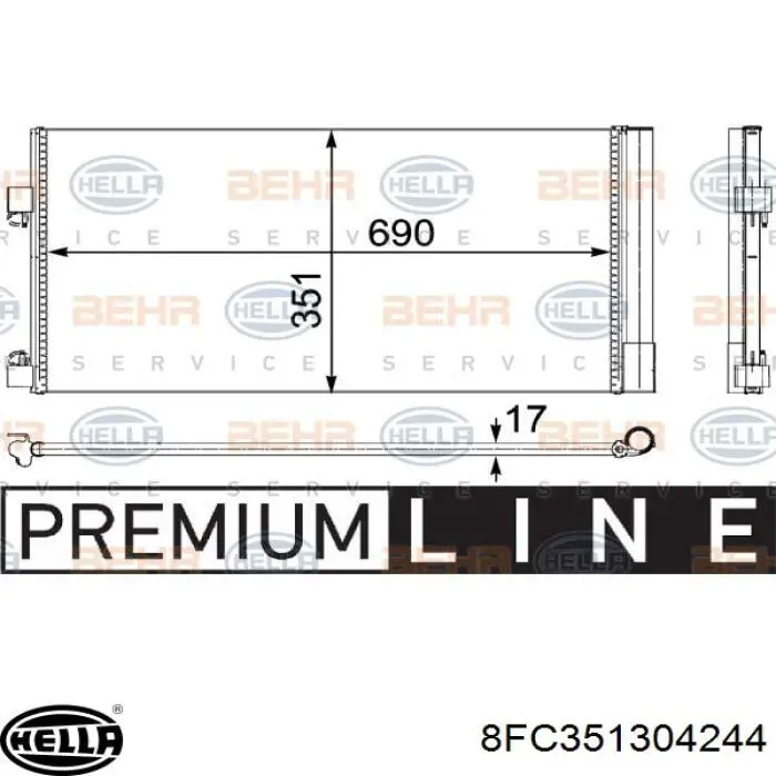 Радіатор кондиціонера AC889651 Maxgear