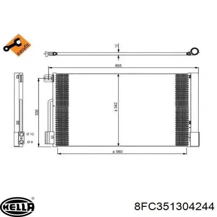 Радіатор охолодження кондиціонера Maxgear AC889651