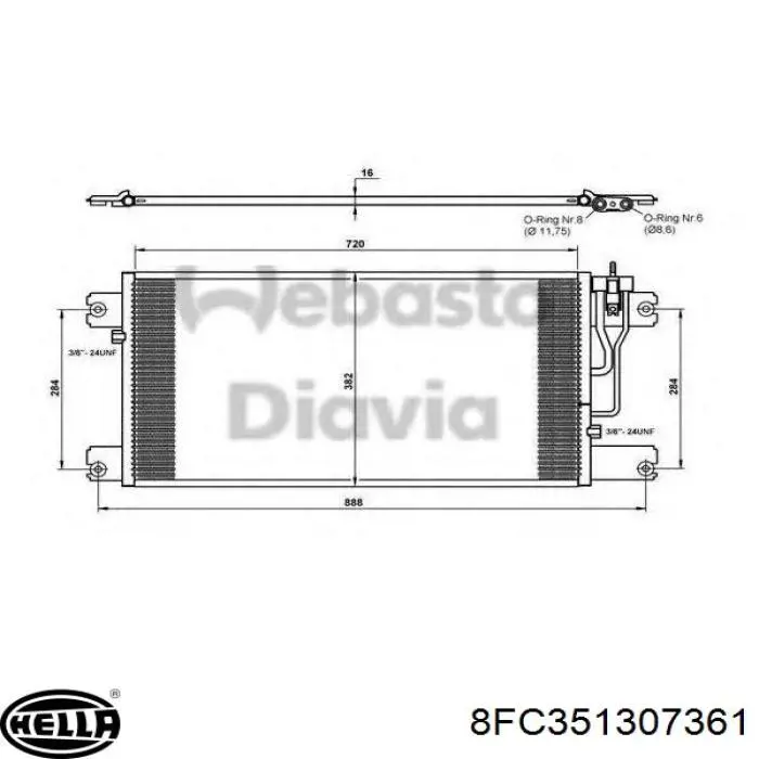 Радіатор кондиціонера 815064 VALEO
