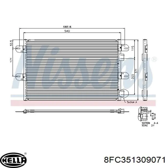 Конденсатор кондиціонера Iveco 504022659 ціна, від 22.81 USD