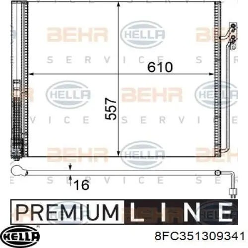 Конденсатор кондиціонера Land Rover LR010843 ціна, від 76.00 USD