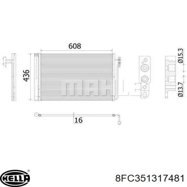 Радіатор кондиціонера KTT110587 Thermotec