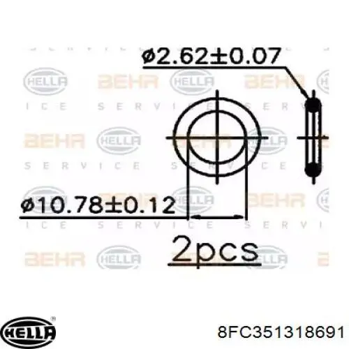 8FC351318691 HELLA радіатор кондиціонера