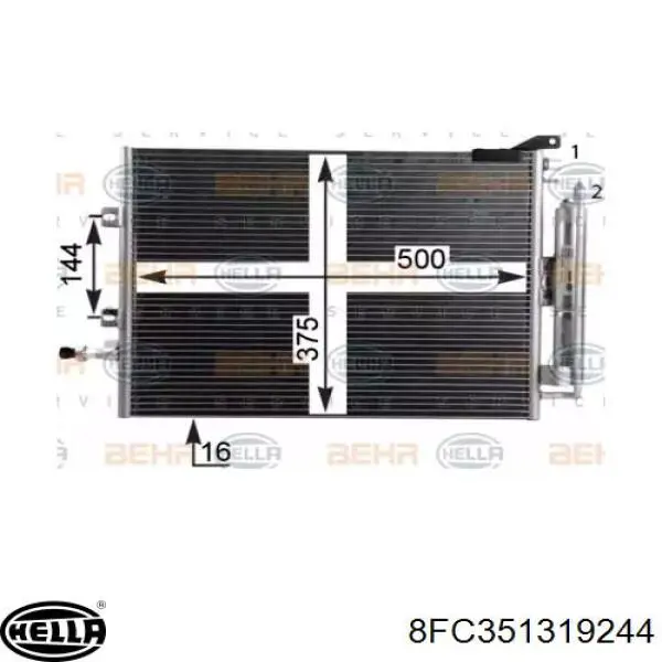 Купити FP56K483 FPS Радіатор системи охолодження кондиціонера