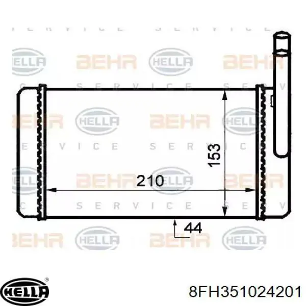 Радіатор пічки 8FH351024201 HELLA