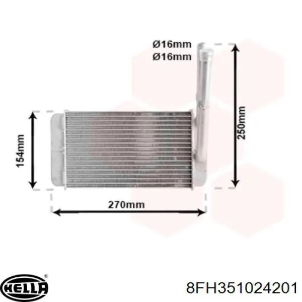 Радіатор пічки (обігрівача) Ford 1655910 ціна, від 28.25 USD