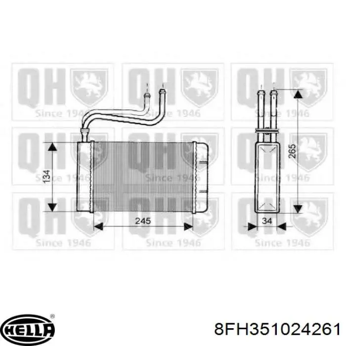 Радіатор пічки (обігрівача) Ford 6851006 ціна, від 23.82 USD
