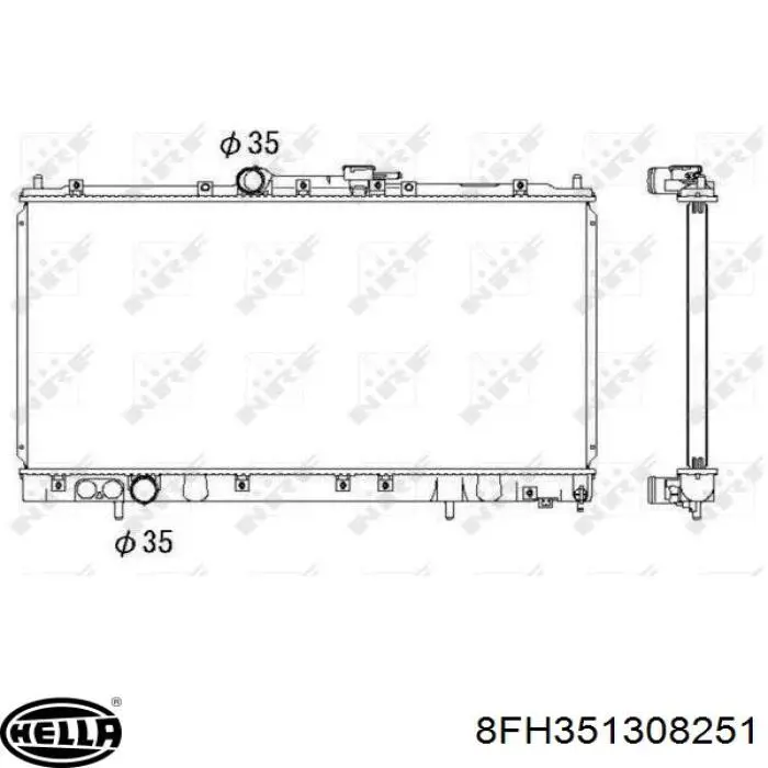 Купити 8FH351308251 HELLA Теплообмінник
