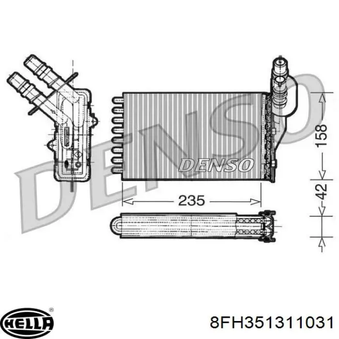7701045552 Renault (RVI) Радіатор опалювача салону