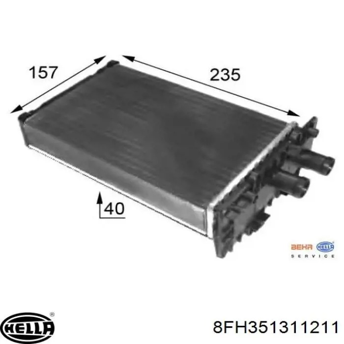 Радіатор обігрівача BMW 64110394788