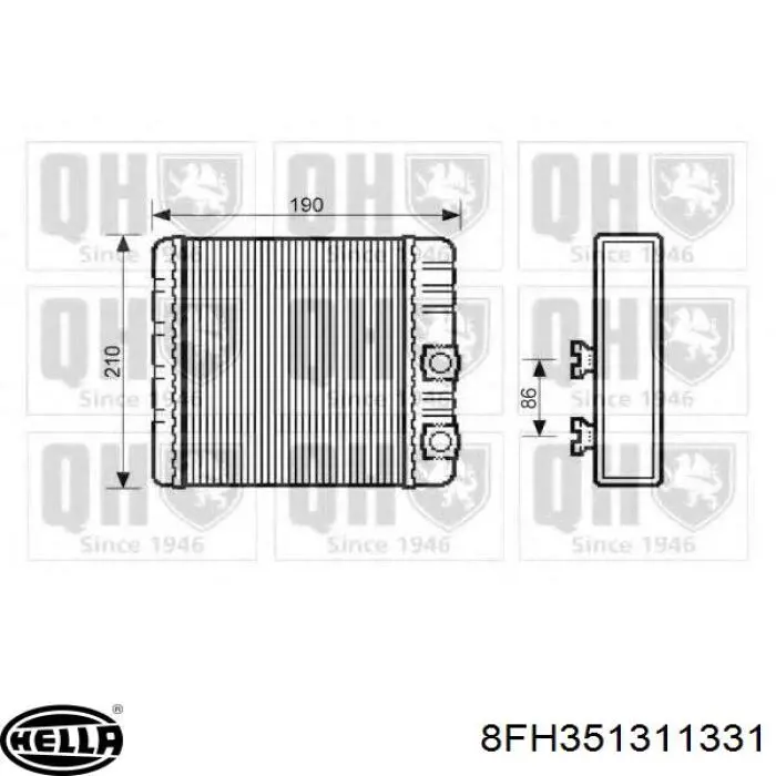 Купити 8FH351311331 HELLA Теплообмінник